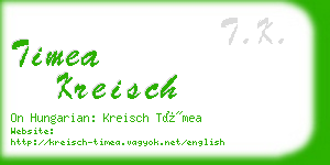 timea kreisch business card